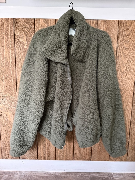 SO Jackets & Blazers - SO Women's Olive Green Sherpa Zip Teddy Jacket ~ Size: Large